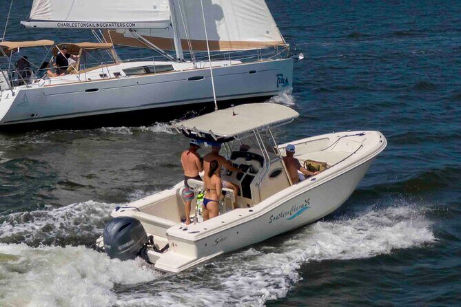 3 hour BYOB Morning Boat and Beach Excursion on Southern Charm - Ravenel Bridge Pass-By: History Delivered While You Cruise