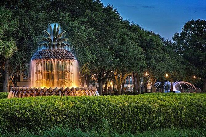 Book Charleston's Most Educational History Tour! - Battery and White Point Gardens: live oak shade with a viewpoint story