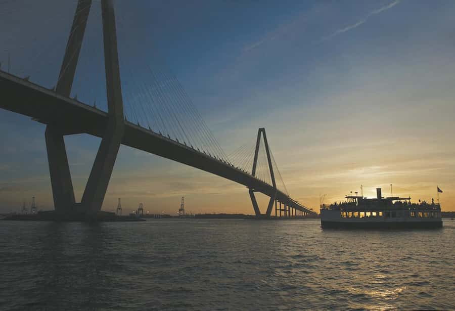 Charleston: Daytime or Sunset Historic Harbor Cruise - Arthur Ravenel Jr. Bridge: the modern landmark that frames the harbor