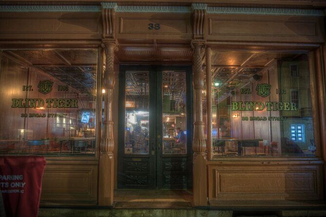 Charleston Haunted Pub Crawl - Stop 3: Blind Tiger Pub and the Prohibition-era speakeasy angle (21+ for drinks)