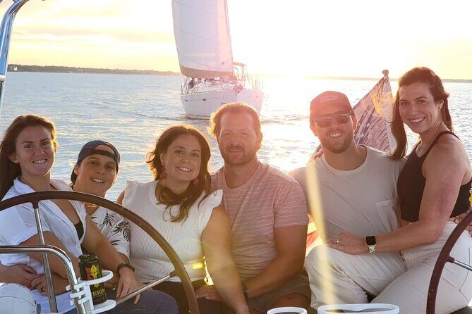 Private Sunset Sail BYOB Dolphin/History Tours on 43ft Mystique - Yorktown Aircraft Carrier: Big, Bold, and Photo-Friendly